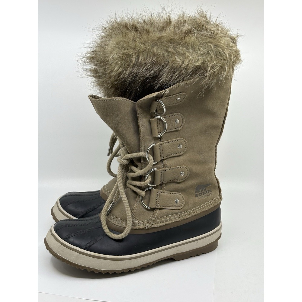 Never Used Sorel Joan of Arctic Waterproof Winter BootsFaux Fur Trim Size 8